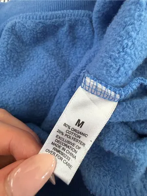 PacSun Off the Shoulder Be Authentic to Yourself Blue Crewneck Sweatshirt thumbnail 5