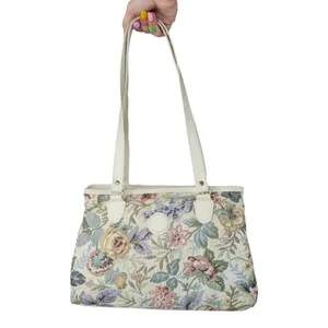 Vintage 80s Mitzi Floral Tapestry Shoulder Bag thumbnail 3
