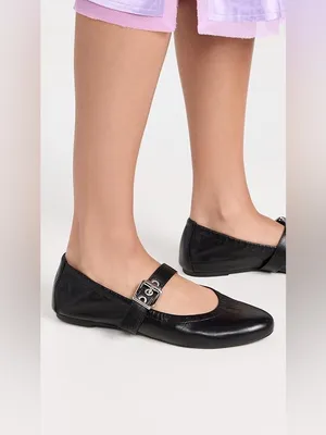 SCHUTZ Womens Calita Black Ballet Flats Size 8.5 B thumbnail 3