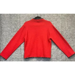 Vintage PENDLETON Jacket Women's Large Bright Red Virgin Wool‎ Full Front Zip thumbnail 2