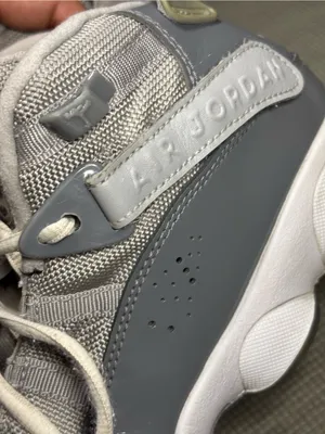 Jordan 6 Rings GS Cool Grey White Patent Leather Sneakers 323419-015 Youth 5.5Y thumbnail 5