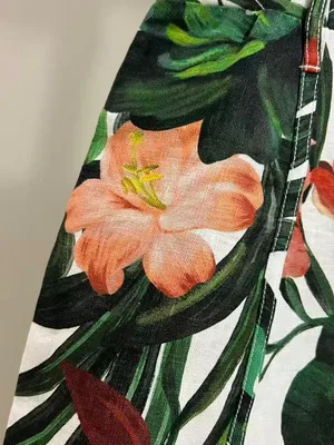 NWOT Farm Rio Midnight Macaw Fiesta Linen Sleeveless Mini Dress Size L thumbnail 10