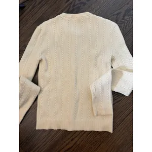 REFORMATION Natalie Cable Stich Cardigan Sweater In Lemon Icing XS NEW READ thumbnail 11