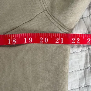 Xirena Tan Khaki 100% Ring Spun Cotton Quarter Zip Sweatshirt‎ Small EUC thumbnail 5