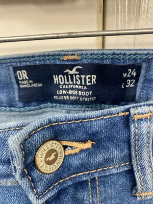 Hollister Low-Rise Bootcut Jeans Womens 0R 24x32 Medium Wash Soft Stretch Denim thumbnail 4