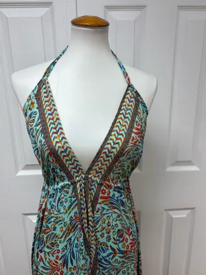 Open Back Boho‎ Love Maxi Dress In Floral Print - Size: One Size. thumbnail 3