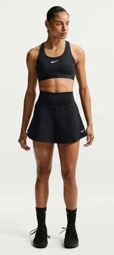 Nike One Dri-FIT Ultra High Waisted Skirt Black Skort XXL IH8614-010 thumbnail 1