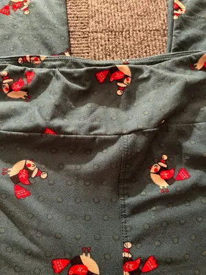 LuLaRoe Leggings OS Green Christmas penguins thumbnail 3