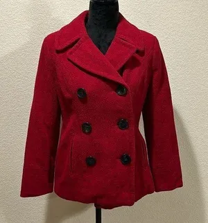 Red Pea Coat thumbnail 1