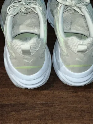 Puma Women’s Lace-Up Sneakers in Cream with Pale Green Accents thumbnail 7