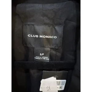 Club Monaco Women's Varlah Relaxed Long Vest Size Small Black 90's Longline thumbnail 4