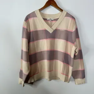 Vans Women’s Plaid‎ V-Neck Oversized Sweater Size Medium thumbnail 2
