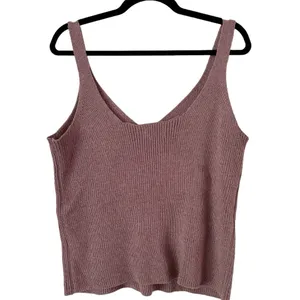 Old Navy Purple Ribbed Knit V Neck Tank Top Women’s Size Large thumbnail 2
