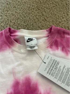 Ab28 girl top large youth tie die pink long sleeve thumbnail 2