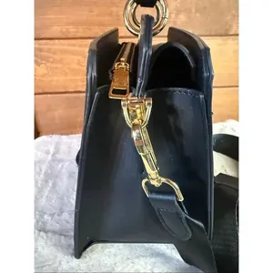Steve Madden Bevelyn Rhinestone Crystal Logo Crossbody/Tote Black/Gold/Silver thumbnail 4