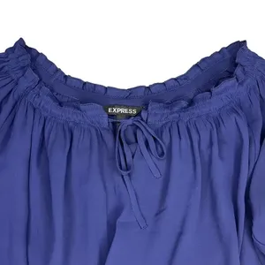Express Women's Long Sleeve Peasant Blouse Size Small Blue‎ Casual Workwear thumbnail 4