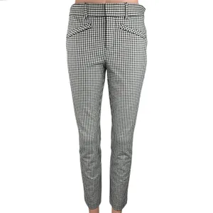 Gap Black White Gingham Checkered Plaid Stretch Skinny Ankle Casual Pants Size 2 thumbnail 2