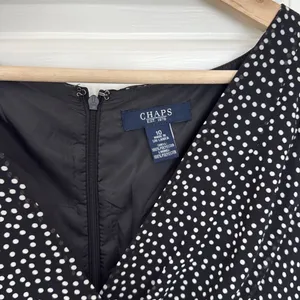 Chaps trumpet hem polka dot sleeveless midi dress thumbnail 4