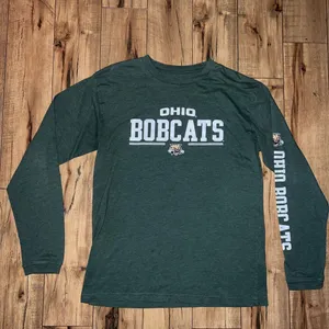 Green Ohio bobcats long sleeve tee Size L thumbnail 1