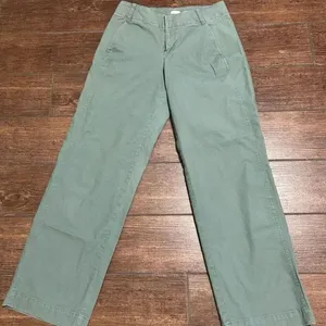 A New Day high waisted wide leg stretch pants Olive Green Coastal Size 2 thumbnail 1