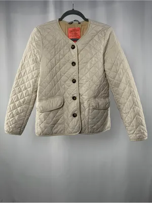 J. Crew Quilted Lightweight Lady Jacket‎ in Cream Size 4 thumbnail 2