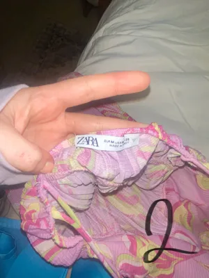 Zara pink, yellow, green spaghetti strap paisley print dress sundress thumbnail 3