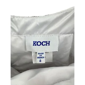 KOCH Book Writing Print Top Tiered Ruffle‎ Crop Tank Made In USA Size Small thumbnail 6