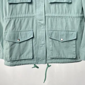 Urban Outfitters Cotton Hooded Barn Coat‎ Field Jacket in Sage Green Size Small thumbnail 3