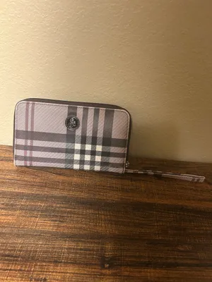 SAVVYCENTS plaid wristlet wallet Purple thumbnail 4