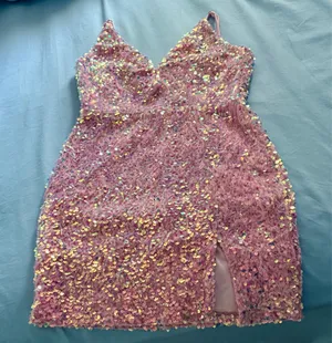 Size S pink Lucy In The Sky Sequin Mini Dress thumbnail 5