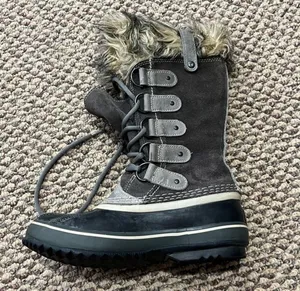 Sorel Joan of Arctic Waterproof Insulated Winter Snow Boots Size 5 Gray Leather thumbnail 3
