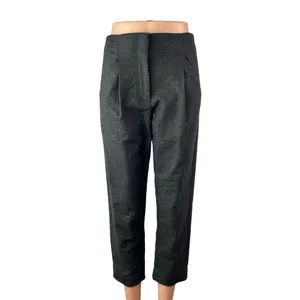 Aritzia Wilfred Gray Wool Cashmere Pleated High Waist Straight Trousers Pants 0 thumbnail 2
