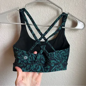 Lululemon Energy Bra Thrive Viridian Green Black thumbnail 6