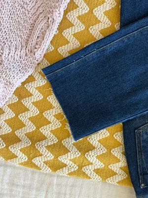 A loves A High Rise Straight Leg Blue Jeans thumbnail 7
