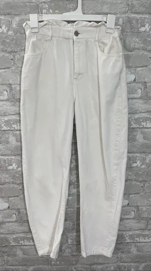 Zara Corduroy Straight-Leg High-Waist Pants thumbnail 1