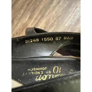 Fashion 10 Endicott Johnson Vintage Leather Pumps Wedge Classic Minimalist Black thumbnail 10