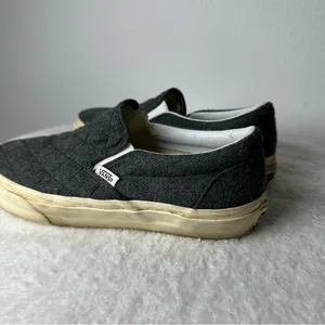 Vans Classic Gray Quilted Slip-On Loafers Canvas Unisex Men’s 5.0 Or Women’s 6.5 thumbnail 7
