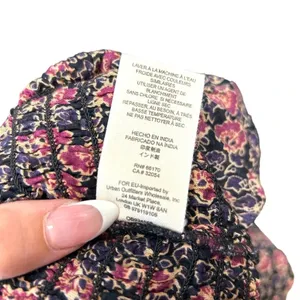 Free People‎ I'm Your Favorite Mini Dress Plum Floral Smocked Size Medium thumbnail 10