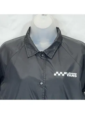 Vans Thanks Coach Lightweight Jacket Size M Black thumbnail 6