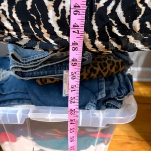 Sofia Jeans Sofia‎ Vergara Tiger Print Midi Dress Metallic Smocked XS New thumbnail 7
