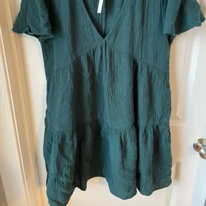 Madewell Teal V- Neck Mini Dress- NWT thumbnail 5