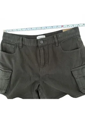 PacSun Mid Rise Cargo Shorts Forest Green NWT Size 28 thumbnail 6