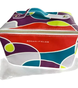 Rodan + Fields New colorful artsy travel makeup zip up cosmetic bag funky htf thumbnail 1