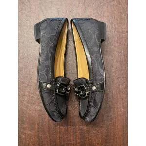 Coach Ella Loafers 5B Black Signature C Patent Horse Bit Y2K Quiet Luxury Staple thumbnail 5