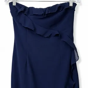 NEW Lulus Excellent Sensation Navy Strapless Ruffled Mermaid Maxi Dress Medium thumbnail 6