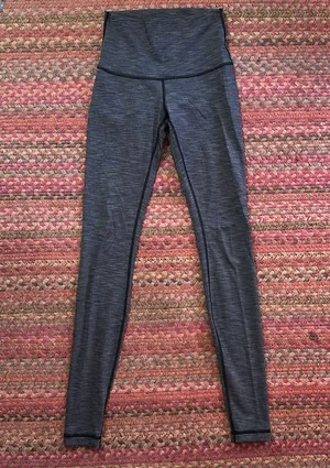 LULULEMON WUNDER UNDER HEATHERED GREY LEGGINGS thumbnail 1