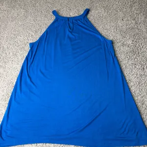 Ann Taylor LOFT Royal Blue Halter Neck Tank Top Sleeveless Rayon Blouse Large thumbnail 2