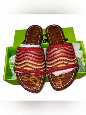 Sam Edelman Gallie Beaded Slide Sandal in Sunset Multi Size 7.5 New In Box thumbnail 2