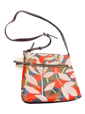 Kate Spade NY woms blue red floral crossbody handbag 9.5"x10.5x2" SKU 10-045 thumbnail 1
