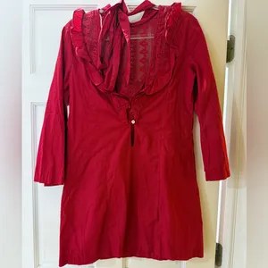 Free People Red Babydoll Dress thumbnail 5